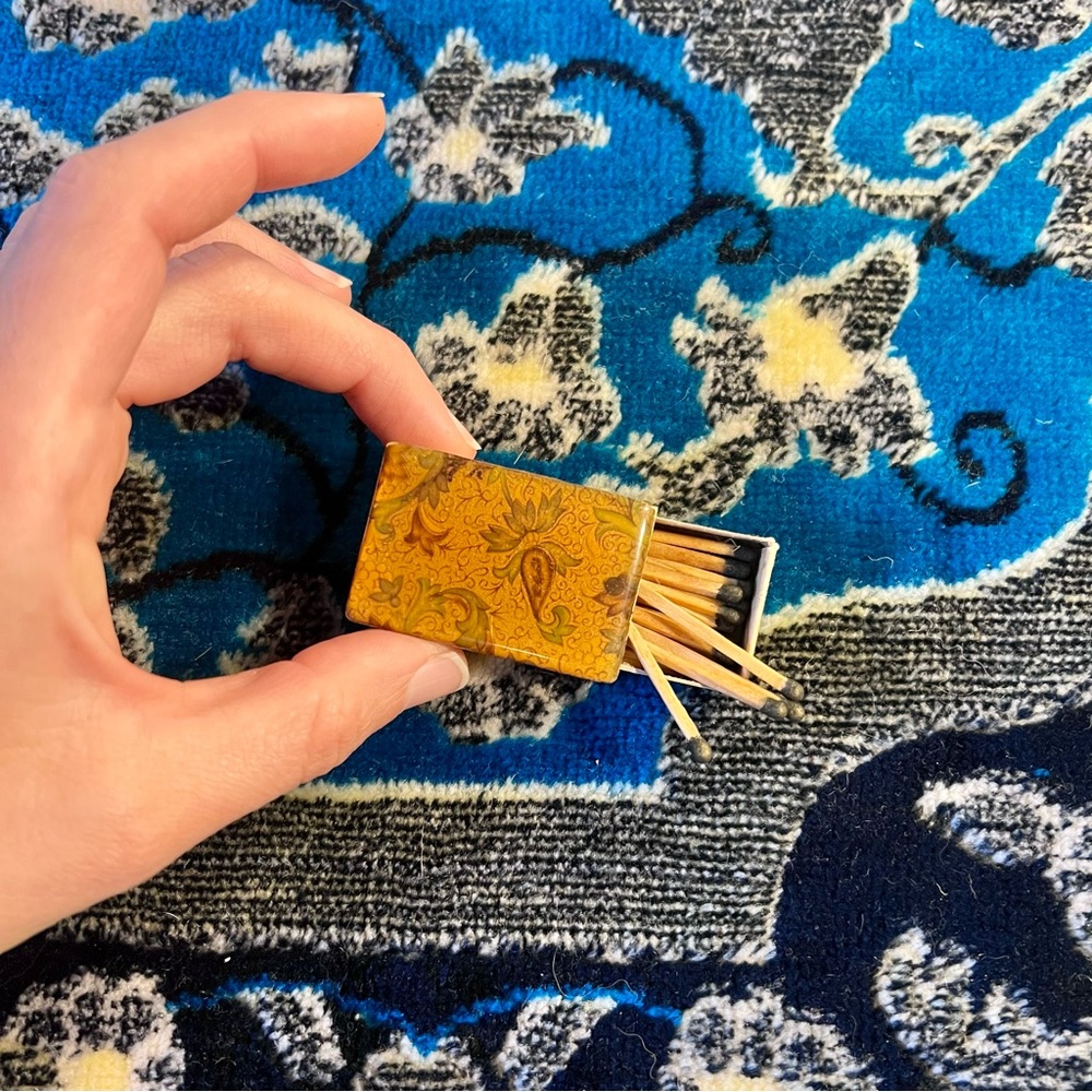 antique matchbox & cover